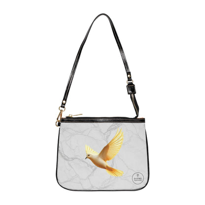 Heaven’s Grace: Golden Dove on Marble – Elegant Christian Purse