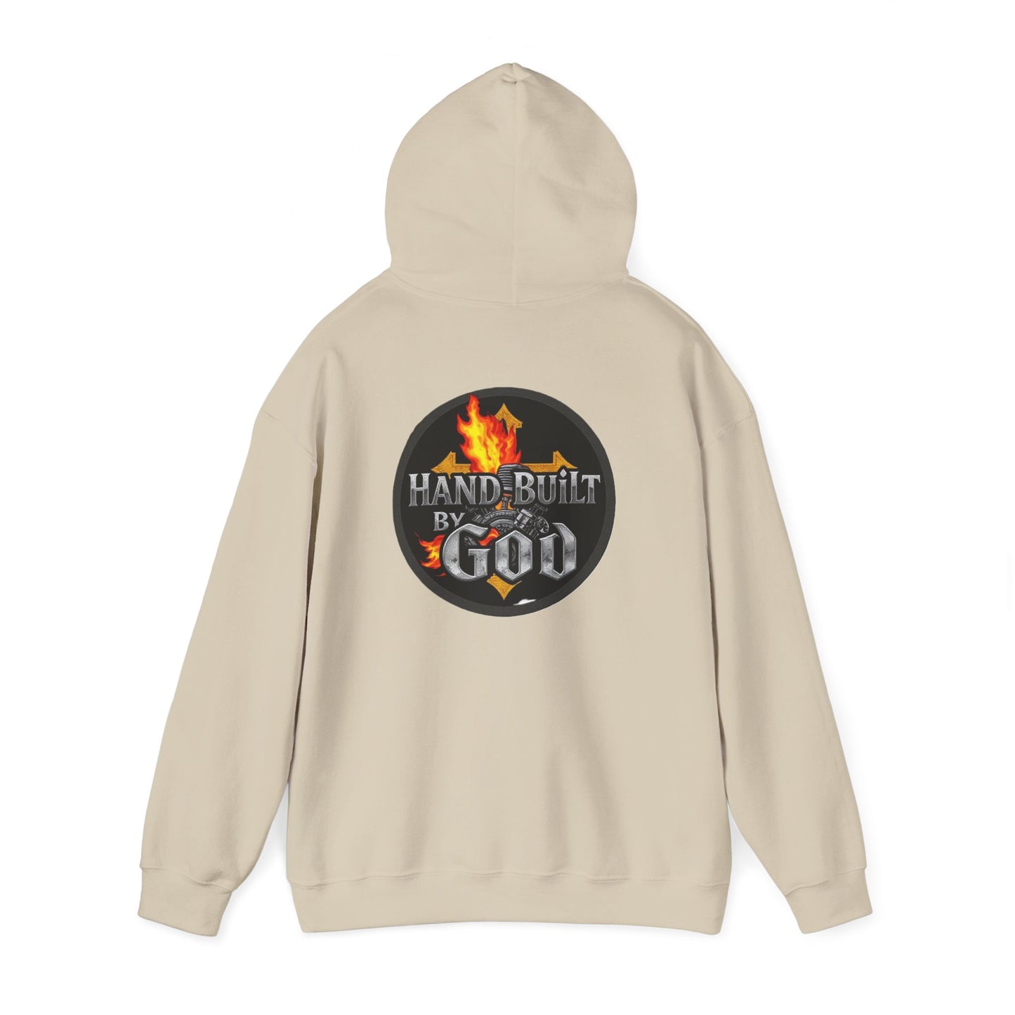 Hand Built By God - Bold Christian Men’s Hoodie