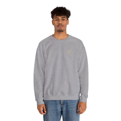 Elegant Gold Cross Men's Sweatshirt
