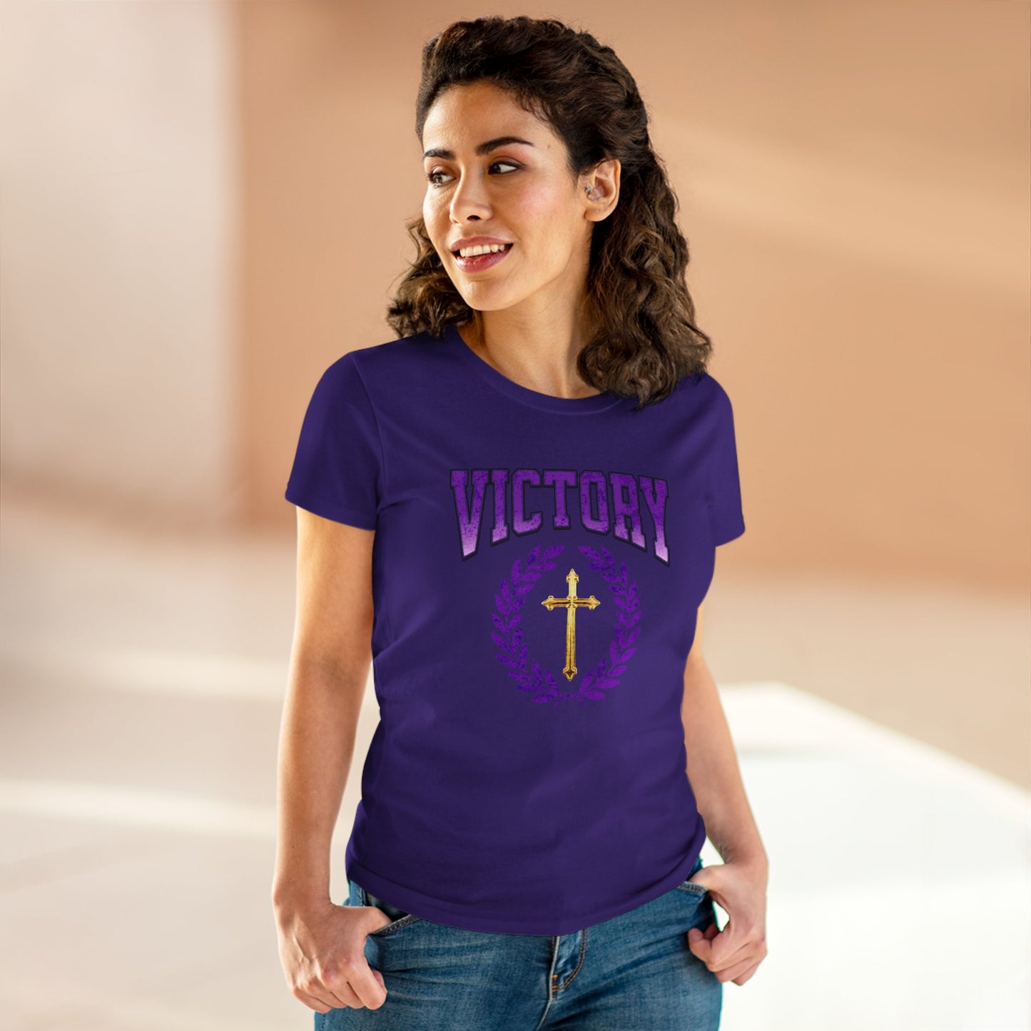 Divine Victory Women’s Tee – Victory in Every Step