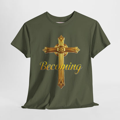 Becoming Men’s Faith Tee – Philippians 1:6 Edition (Light Lettering)