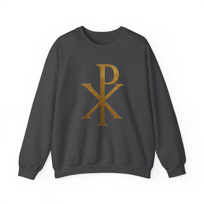 Chi Rho (Gold) - Men's Christian Sweatshirt
