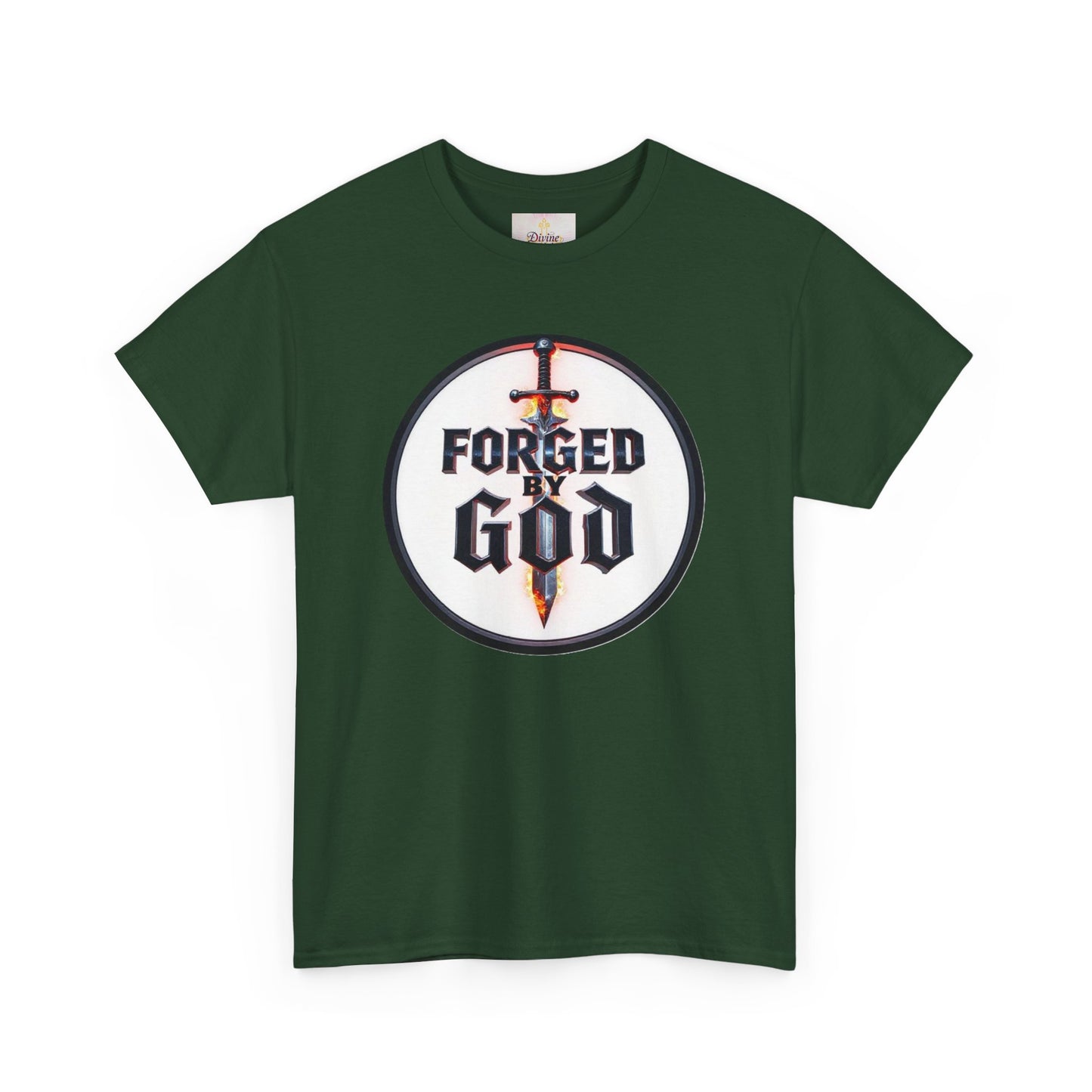 Forged by God Men’s Christian T-Shirt – Strength in Faith Apparel
