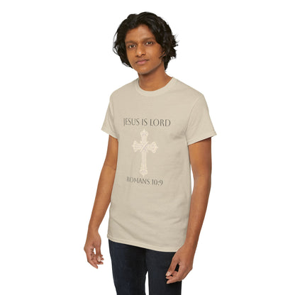 Jesus Is Lord – Men’s  Christian Tee (Dark Lettering)
