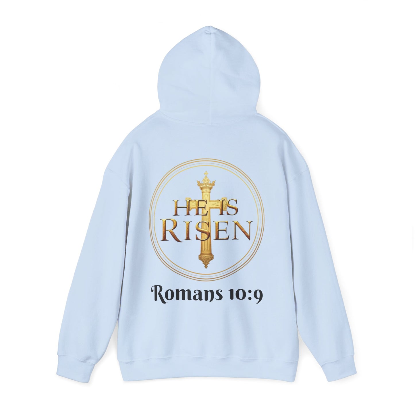 He Is Risen Christian Hoodie – Women’s Bold Faith Streetwear (Dark Lettering)