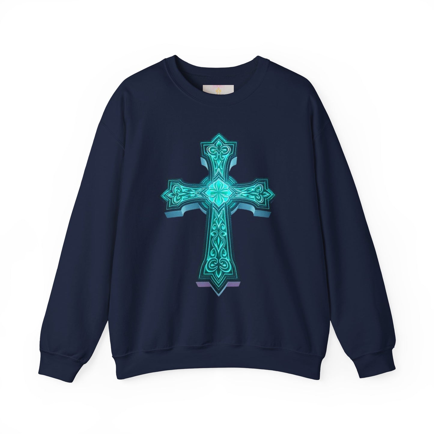 Women’s Radiant Light Sweatshirt – Luminous Cross Design