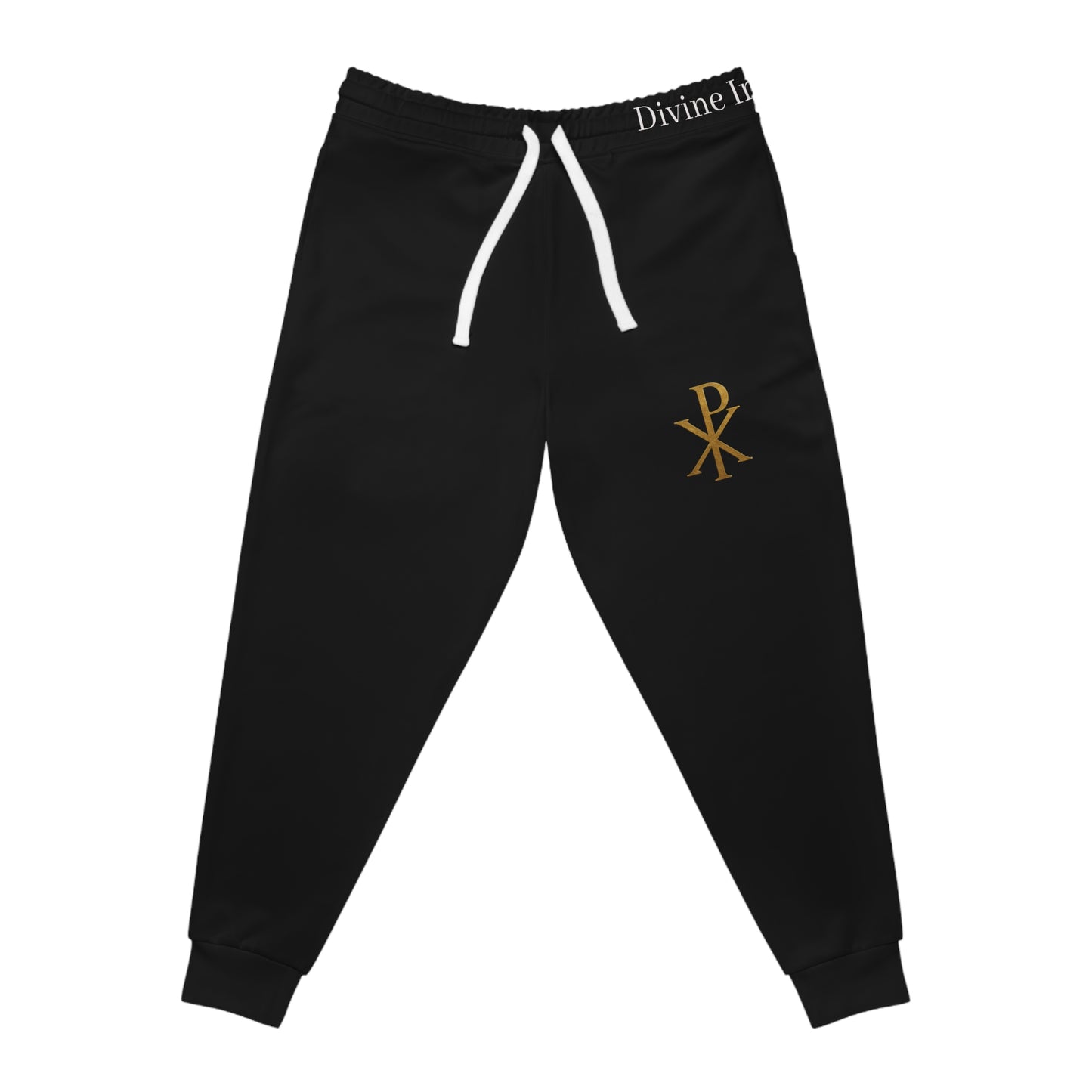 Chi Rho Women’s Christian Sweatpants in Black – Comfort and Victory in Christ