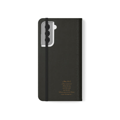 Black Chi Rho Symbol Wallet Case for Samsung– “I am the Way, the Truth, the Life”