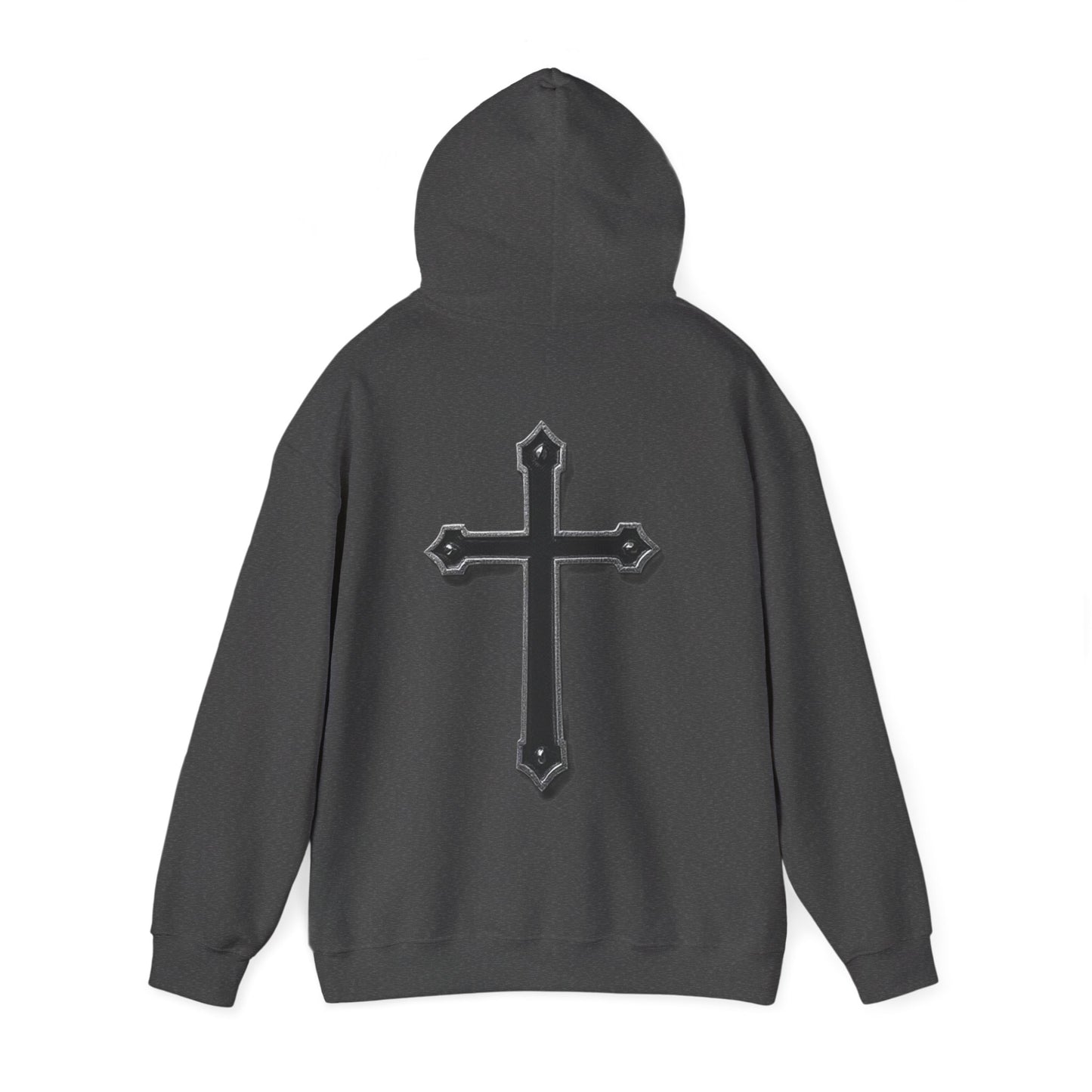 Warrior’s Black Cross Women’s Hoodie – Front & Back Christian Apparel | Ephesians 6:11