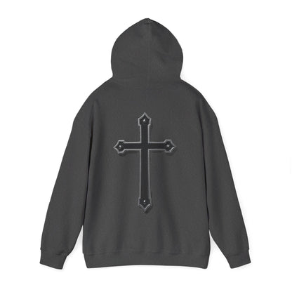 Warrior’s Black Cross Women’s Hoodie – Front & Back Christian Apparel | Ephesians 6:11