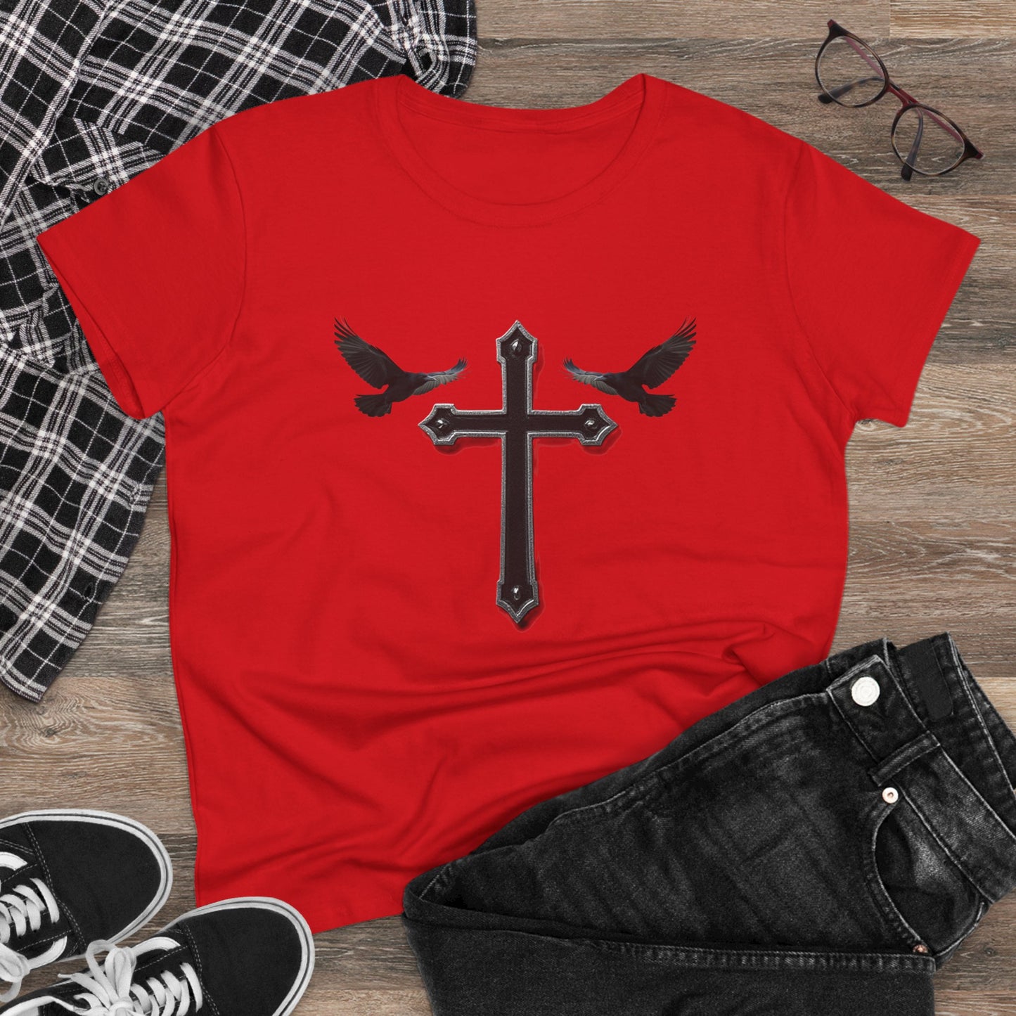 Fed by Faith – Cross & Crows Women’s Tee