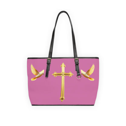 Faith, Peace, and Renewal Shoulder Bag in Pink