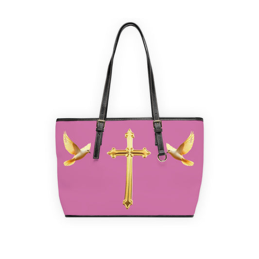Faith, Peace, and Renewal Shoulder Bag in Pink