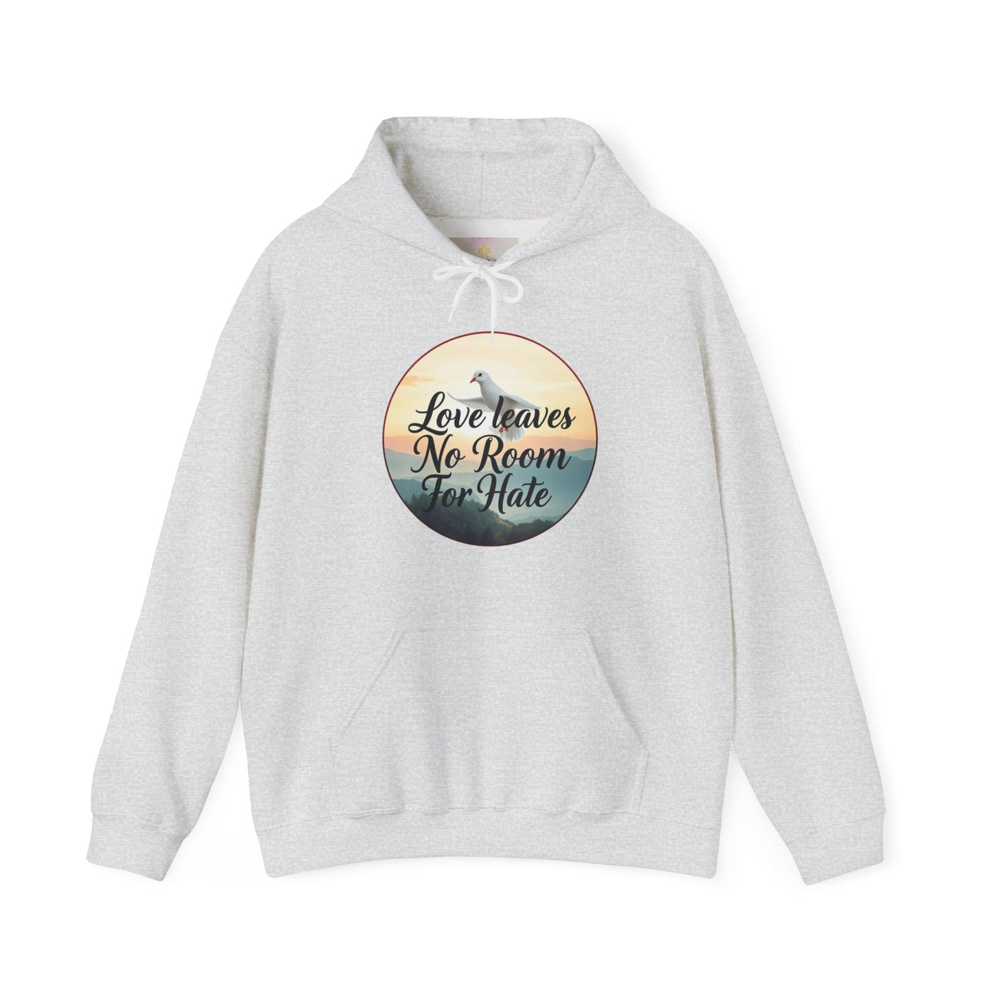 Women’s “Love Leaves No Room For Hate” Christian Hoodie – Faith & Compassion Pullover