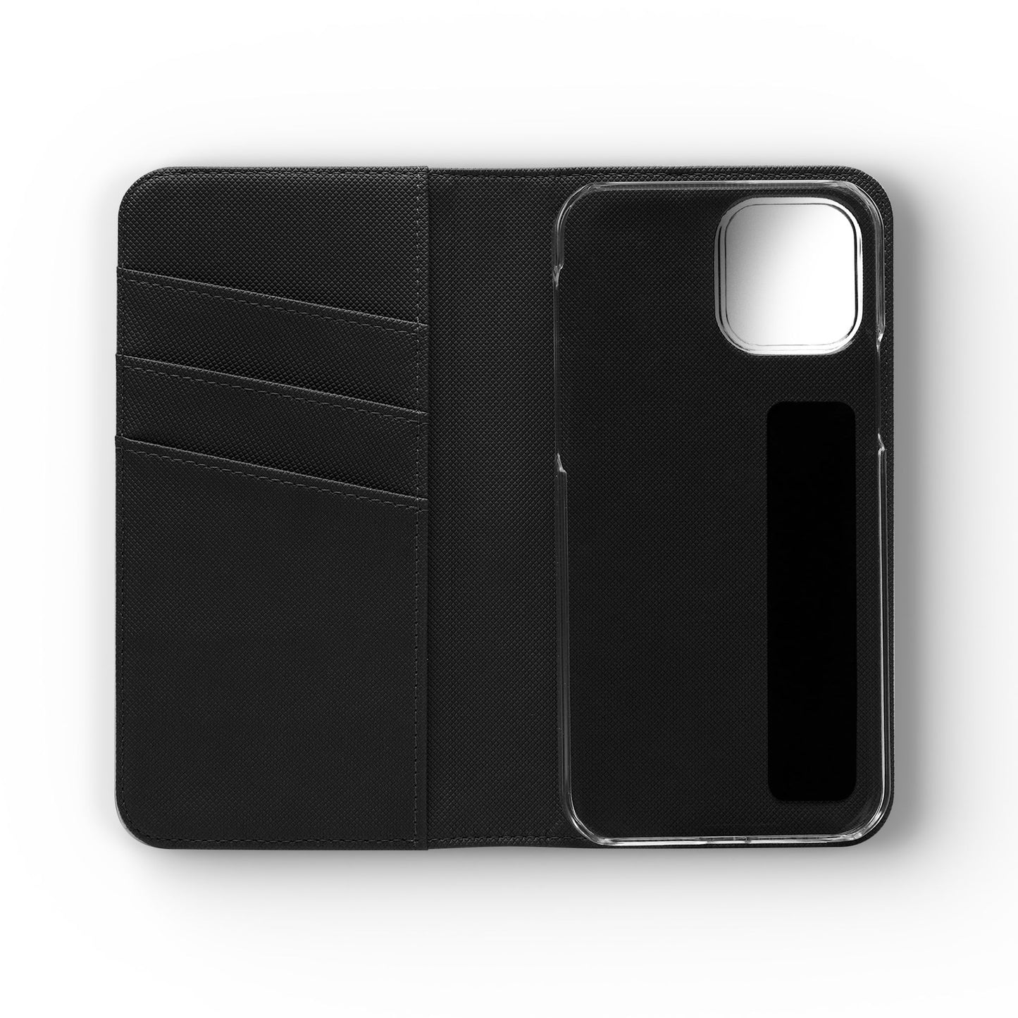Black with Gold Cross & 1 Corinthians 1:18 - iPhone Flip/Wallet Phone Case