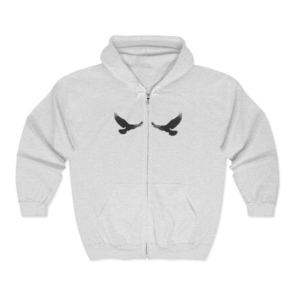 Faithful Watchers” – Cross & Crows Men’s Zip-Up Hoodie