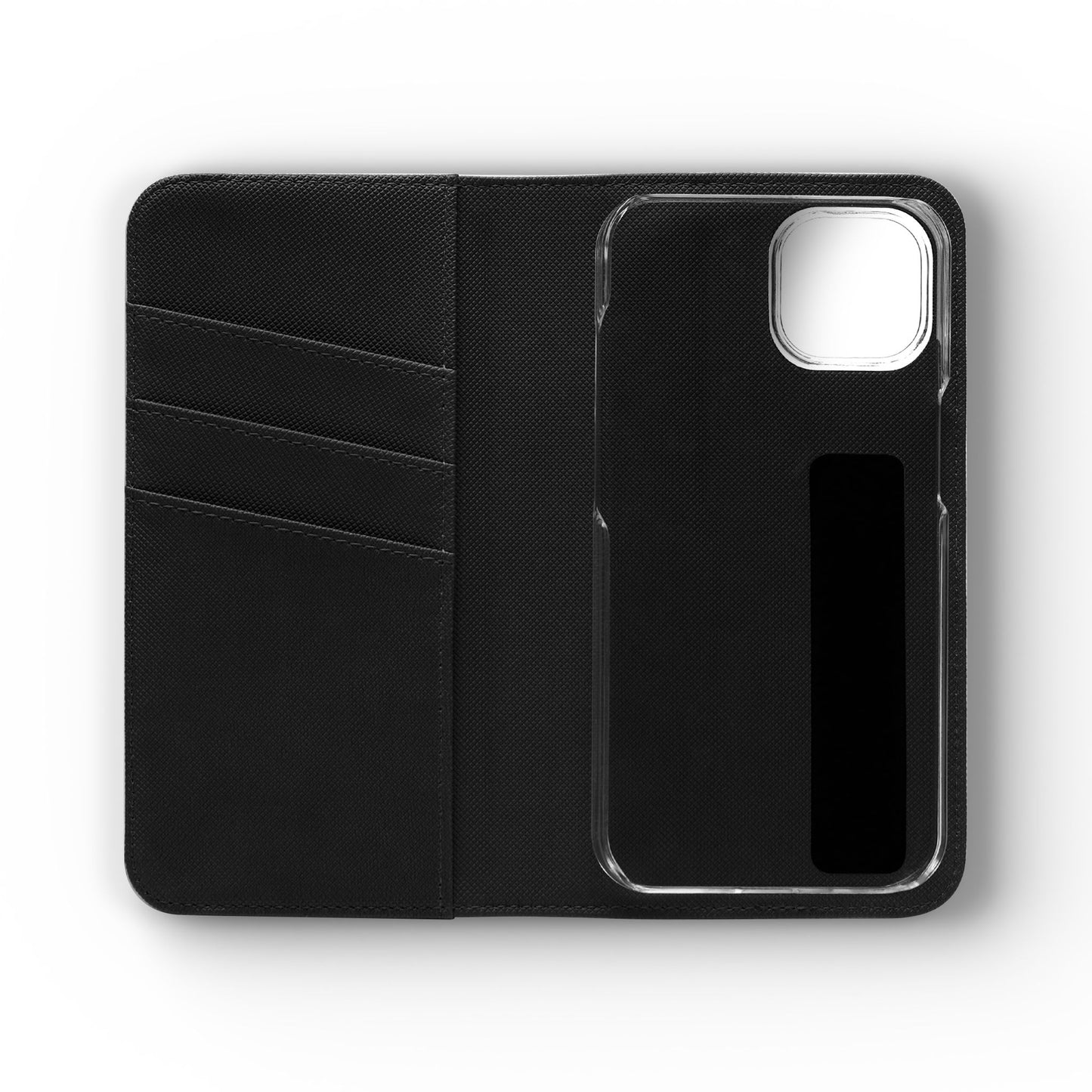 Black with Gold Cross & 1 Corinthians 1:18 - iPhone Flip/Wallet Phone Case