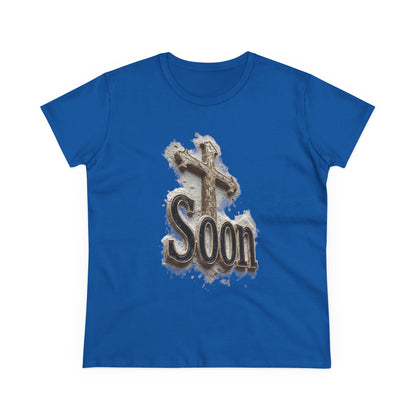 Christian Women’s T-Shirt – Soon Cross Tee