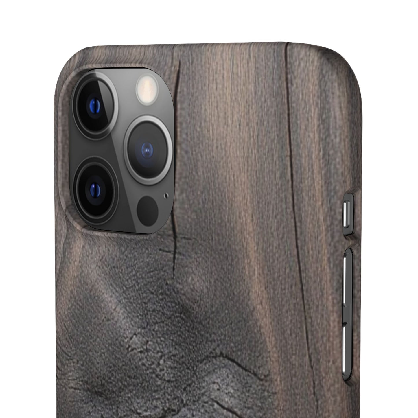 iPhone Snap Case – Dark Wood Grain Design