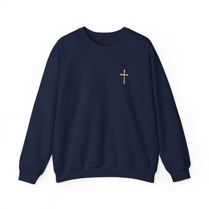 Elegant Gold Cross Men's Sweatshirt