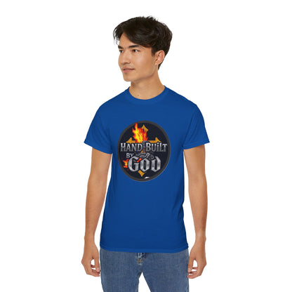 Men’s “Hand Built By God” Christian T-Shirt