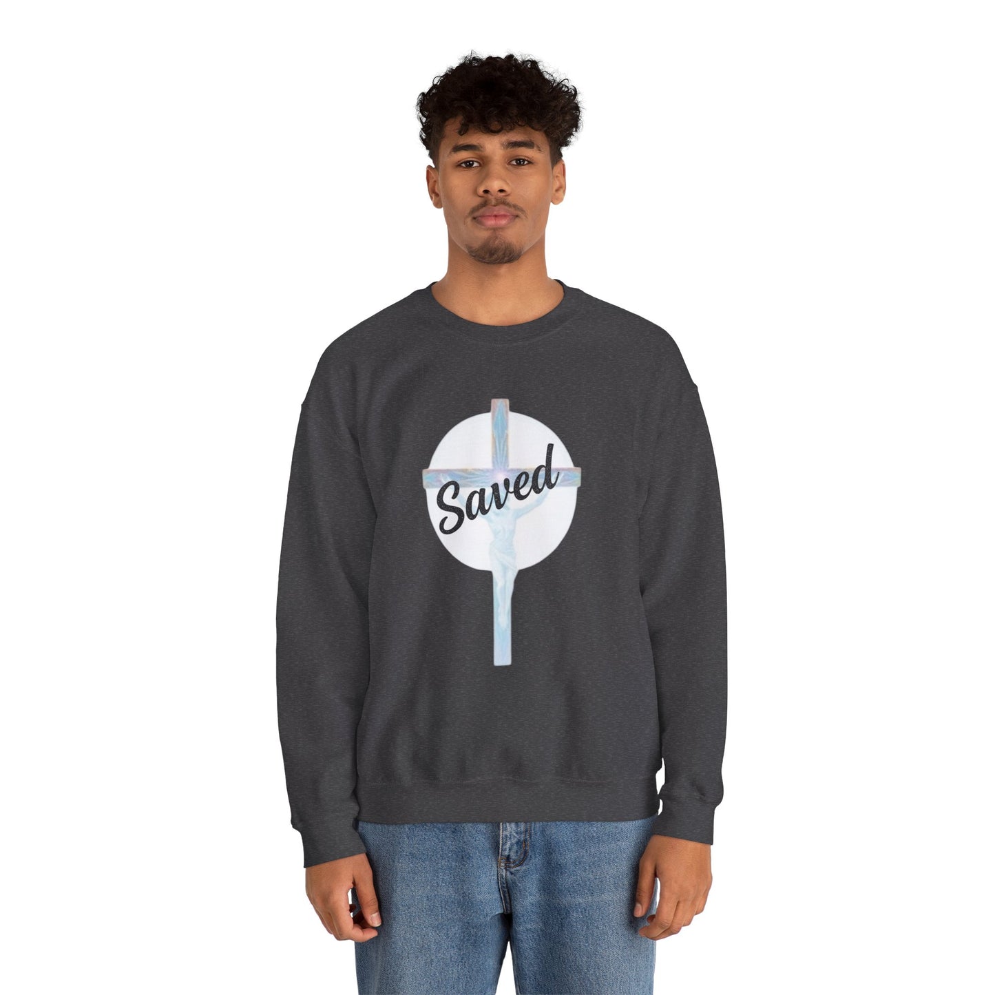 Saved - Men's Christian Sweatshirt of Faith