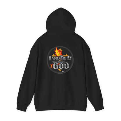 Hand Built By God - Bold Christian Men’s Hoodie
