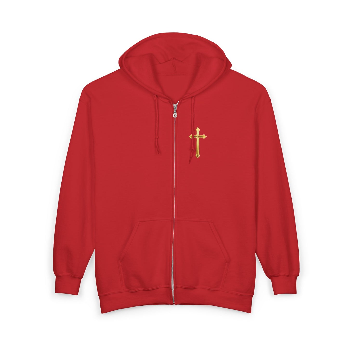 Sanctified Women's Gothic Cross Zip-Up Hoodie – Faith & Comfort