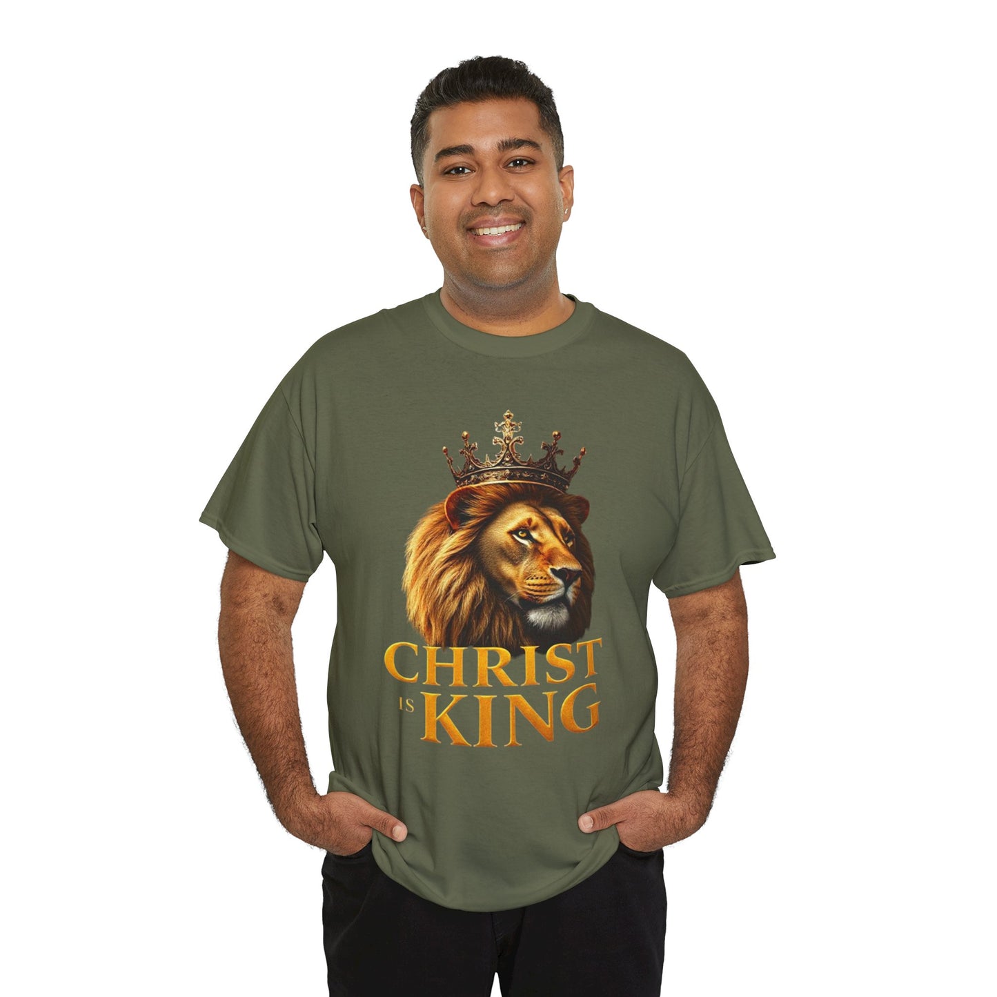 Christ Is King – Lion & Cross Men’s Christian Tee