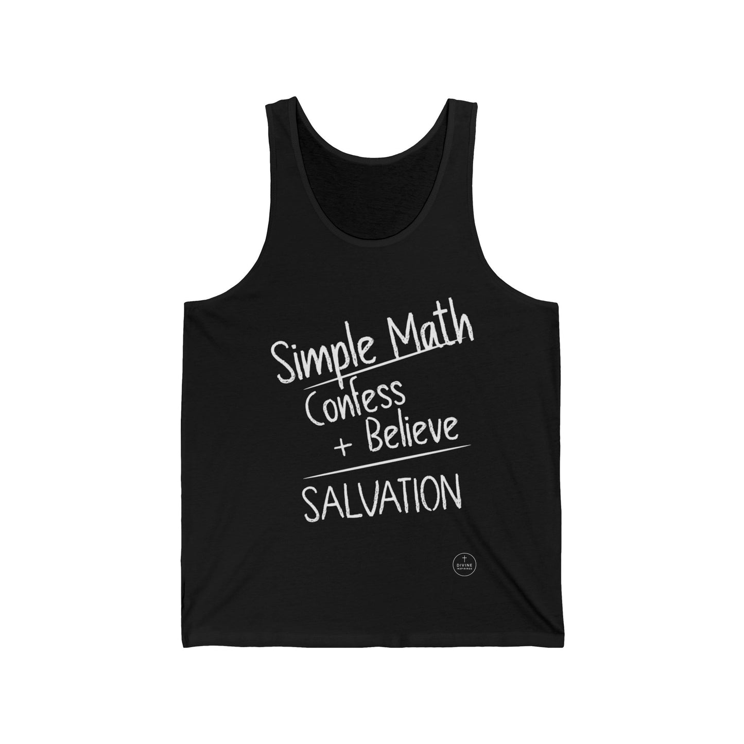 Simple Math Men’s Tank – Bold Faith (White Chalk)