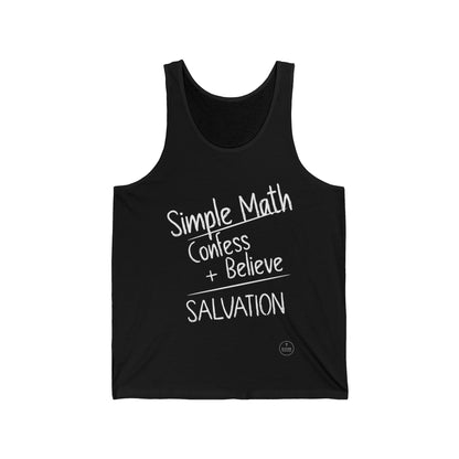 Simple Math Men’s Tank – Bold Faith (White Chalk)