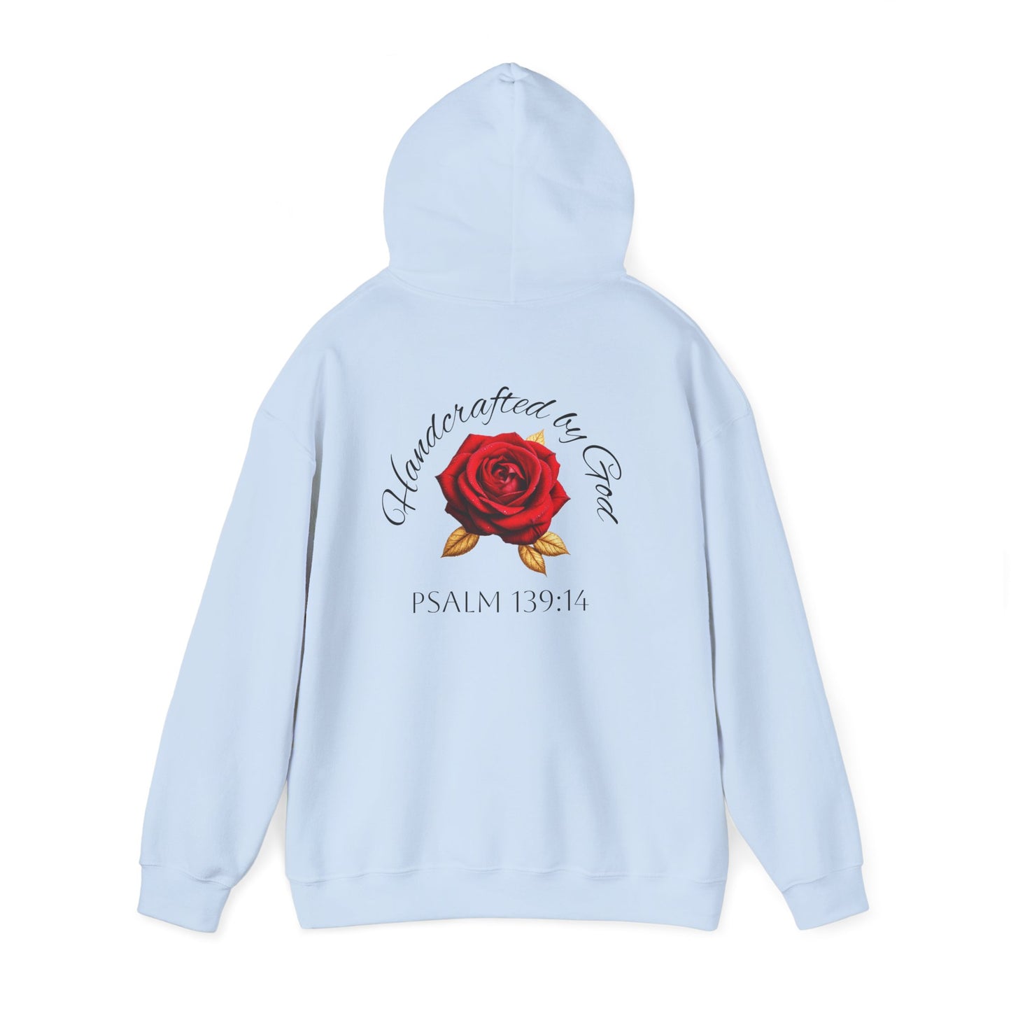 Handcrafted by God Rose Women's Hoodie (Dark Lettering)