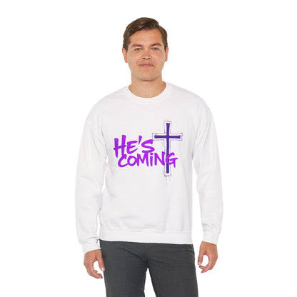He’s Coming - Men’s Bold Christian Sweatshirt
