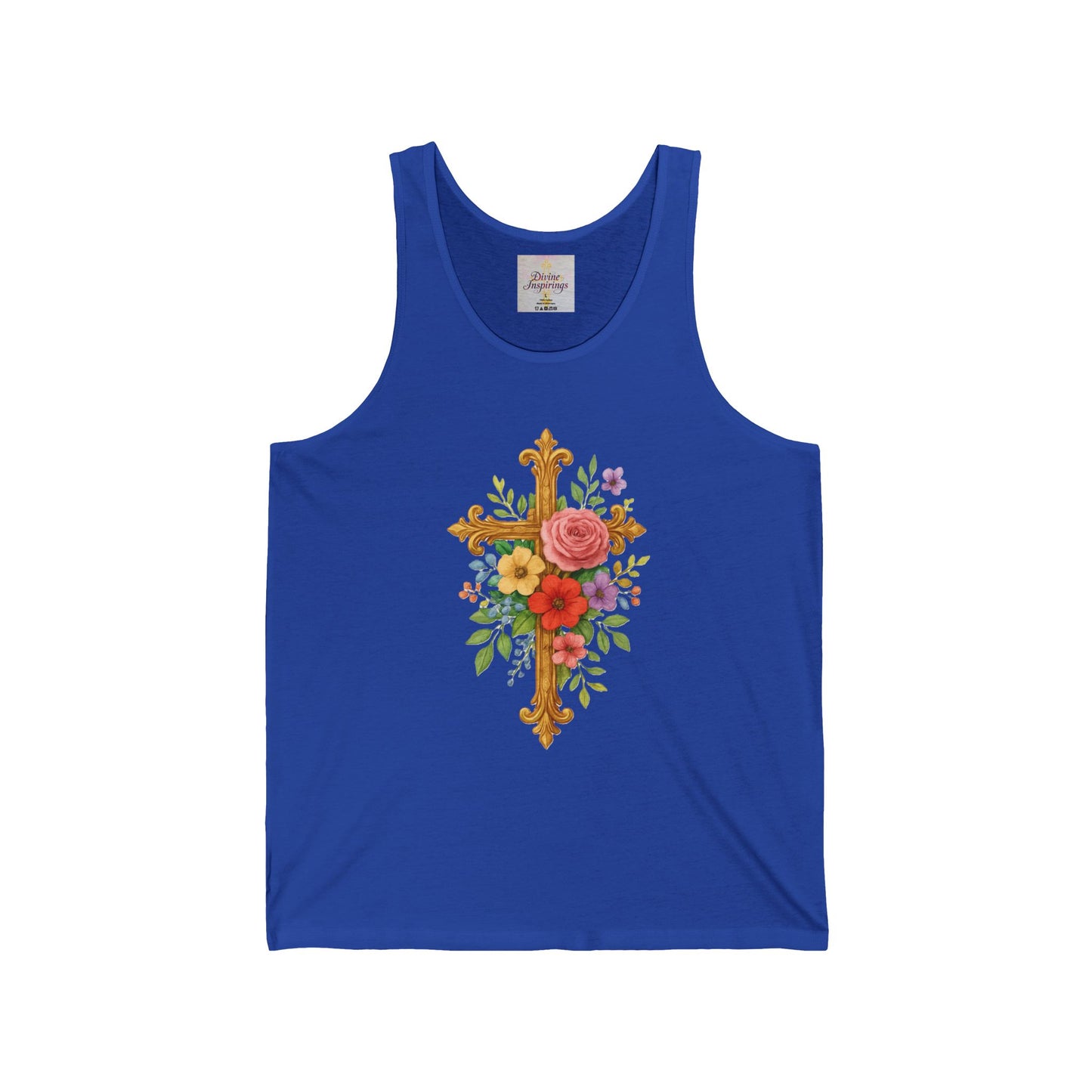 Floral Cross Women’s Tank Top