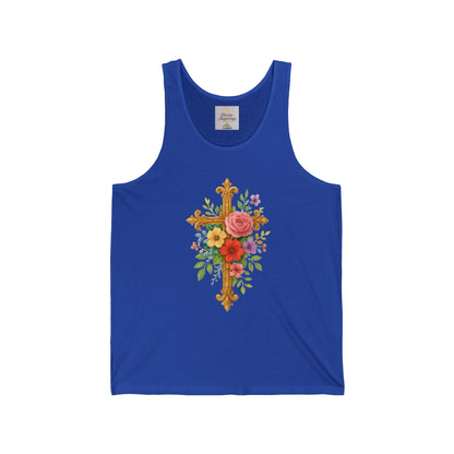 Floral Cross Women’s Tank Top