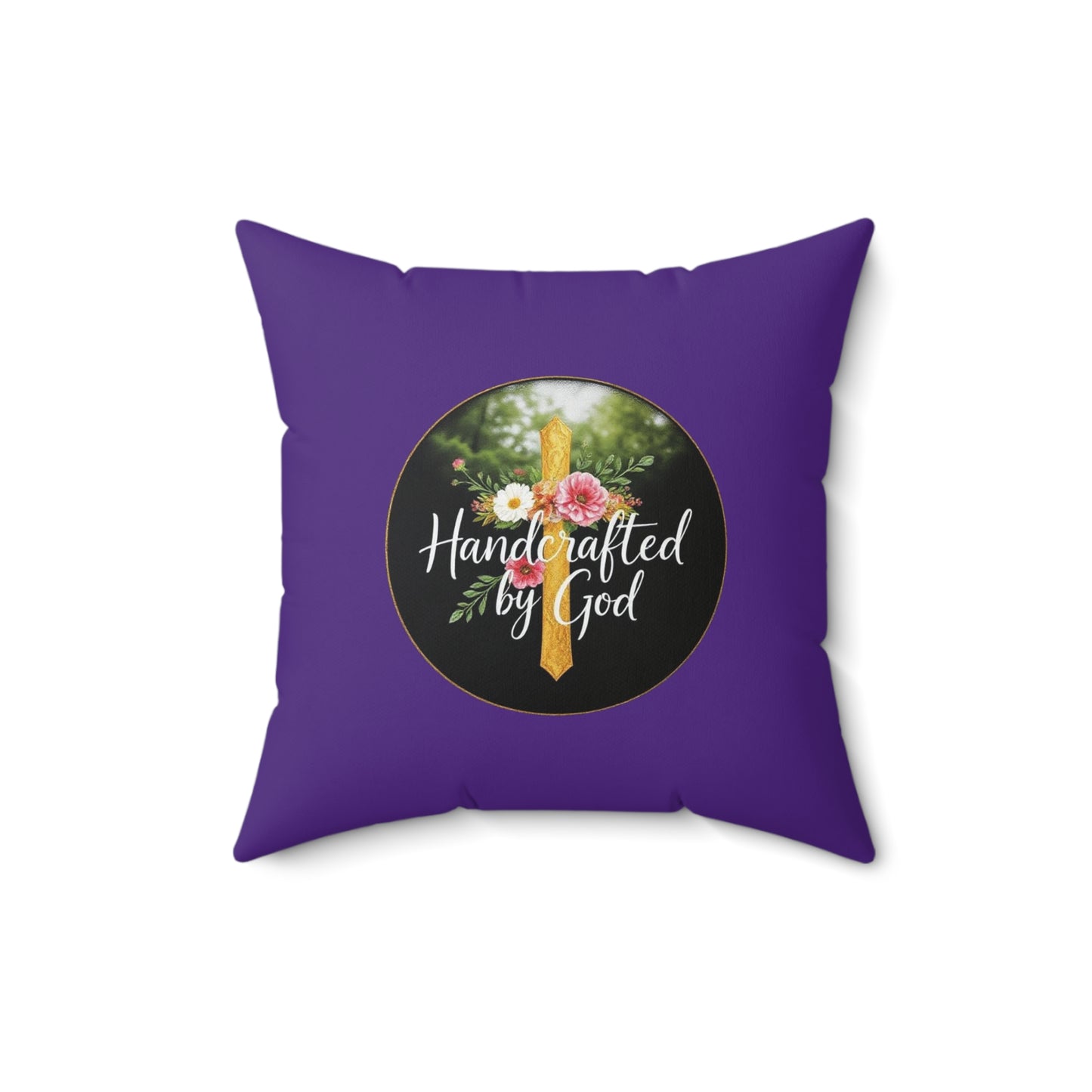 Masterpiece of Grace in Purple – Handcrafted by God Throw Pillow