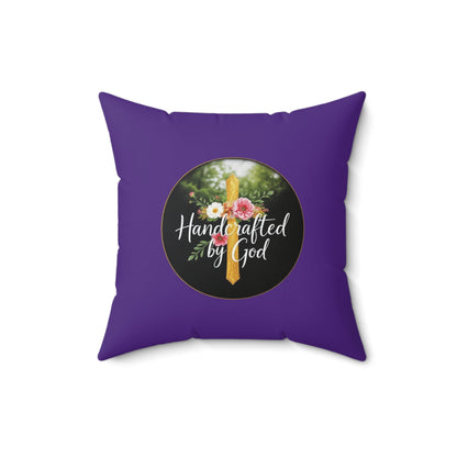 Masterpiece of Grace in Purple – Handcrafted by God Throw Pillow