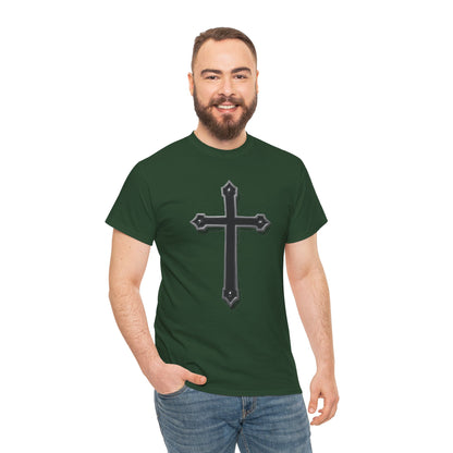 Warrior’s Cross Men’s Christian T-Shirt – Black Cross | Ephesians 6:11