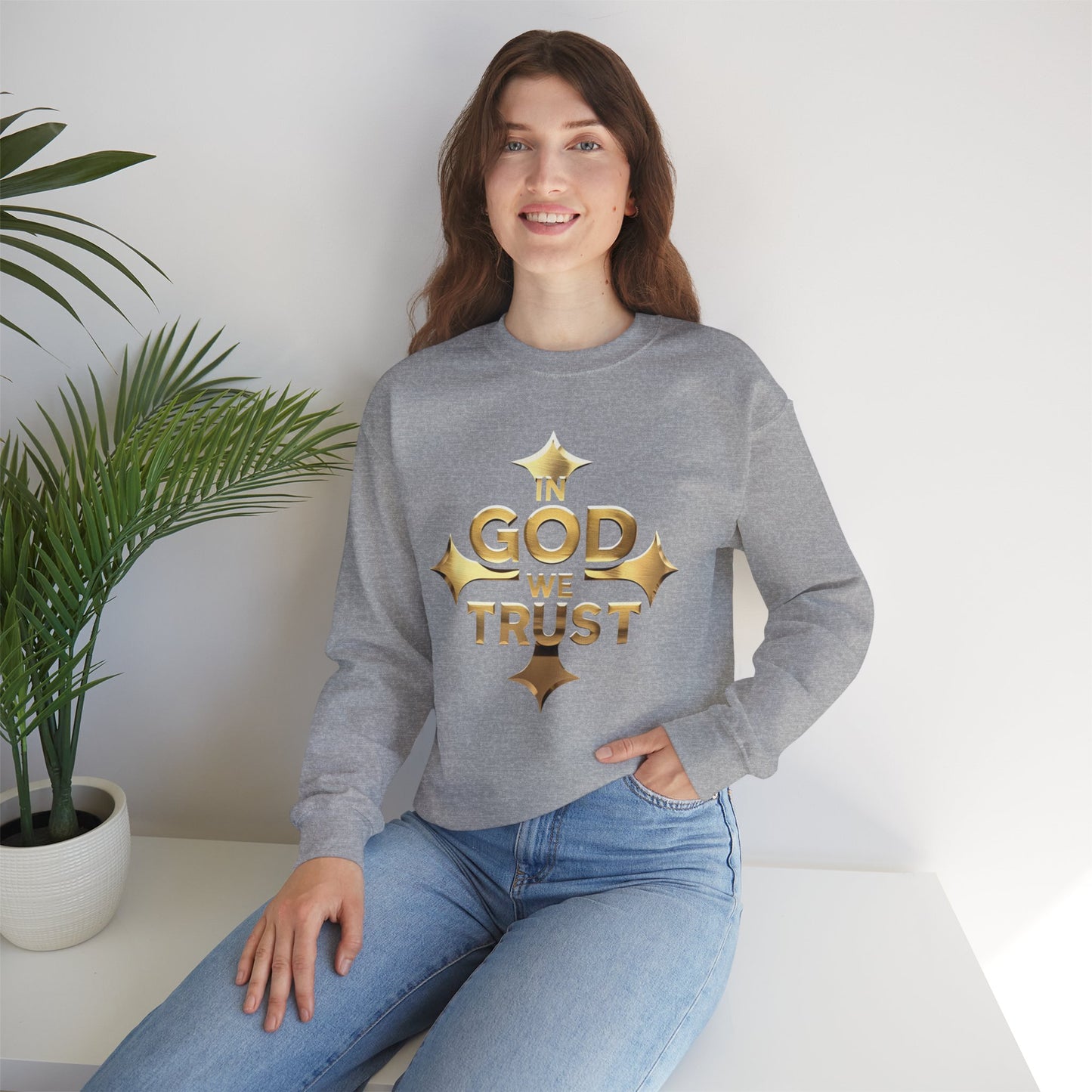 In God We Trust (Gold) - Women’s Christian Sweatshirt