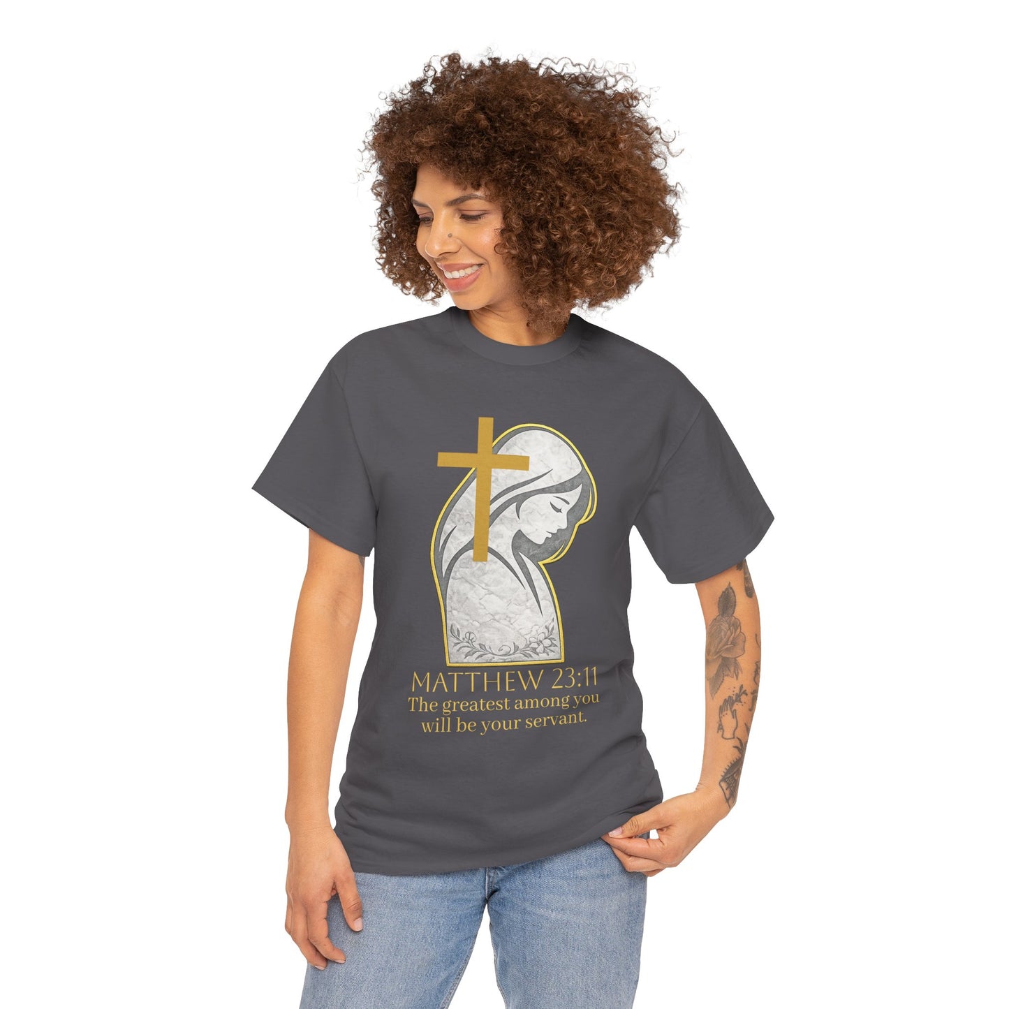 Humble Servant - Women's Christian Tee (Gold Lettering)