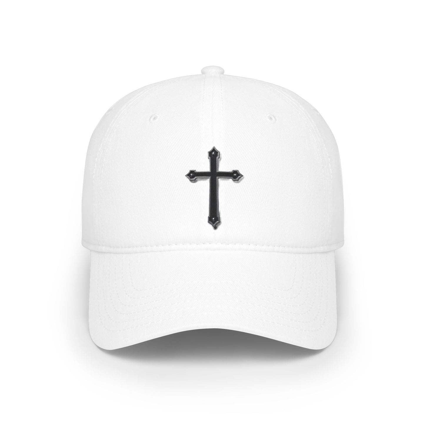 Warrior’s Black Cross Low Profile Christian Baseball Hat | Ephesians 6:11