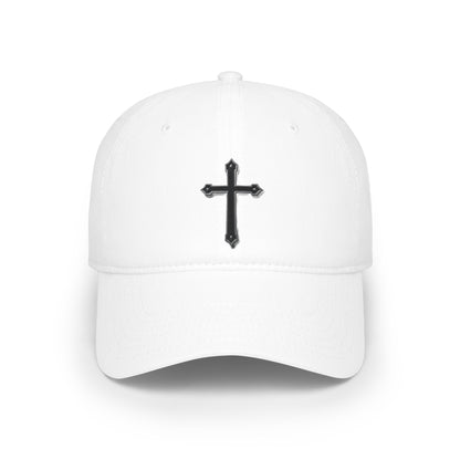 Warrior’s Black Cross Low Profile Christian Baseball Hat | Ephesians 6:11