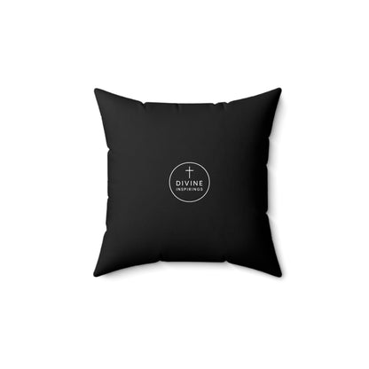 “In God We Trust” Black Square Pillow – Bold Faith & Inspiration