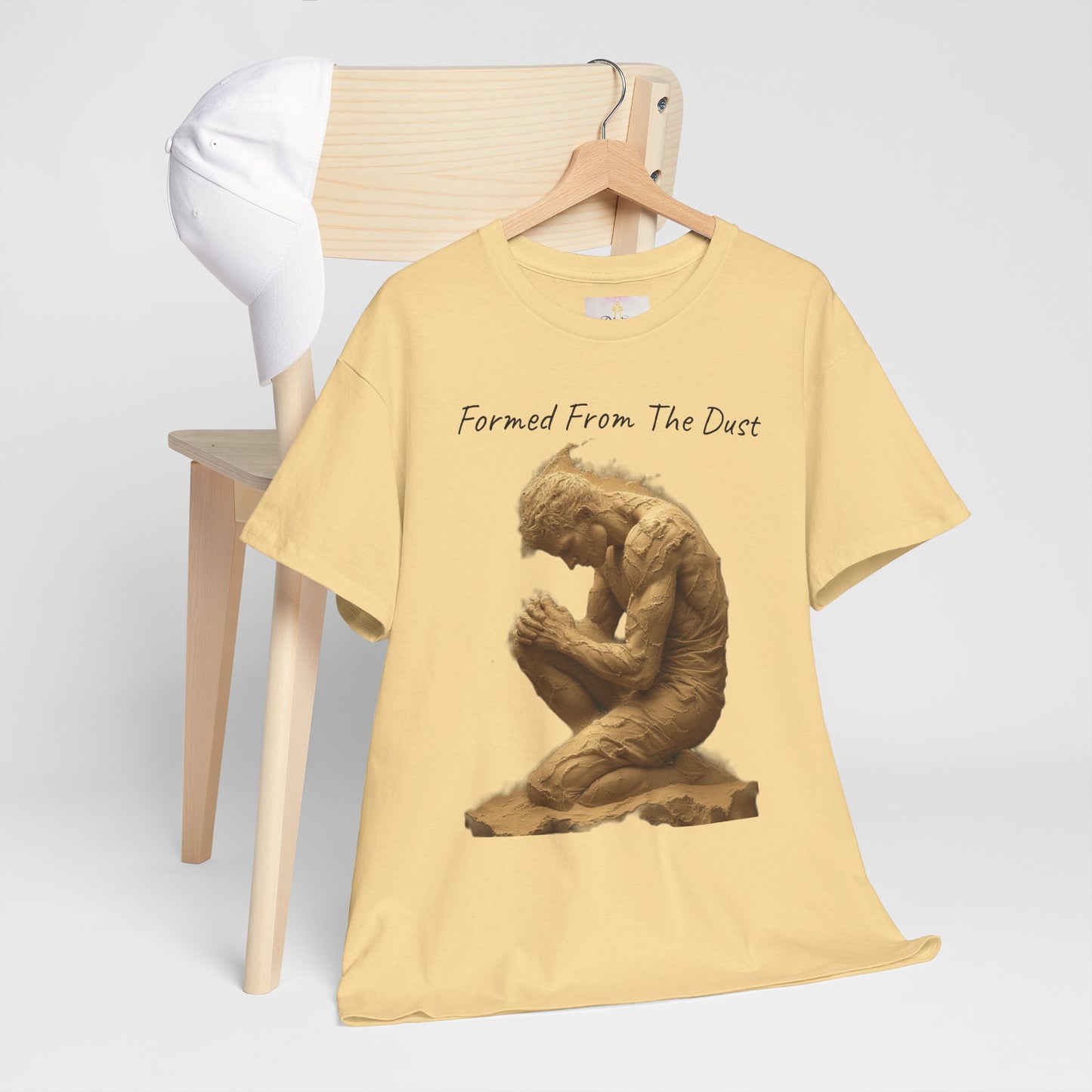 Formed from the Dust | Men’s Christian T-Shirt with Genesis 2:7 (Dark Lettering)