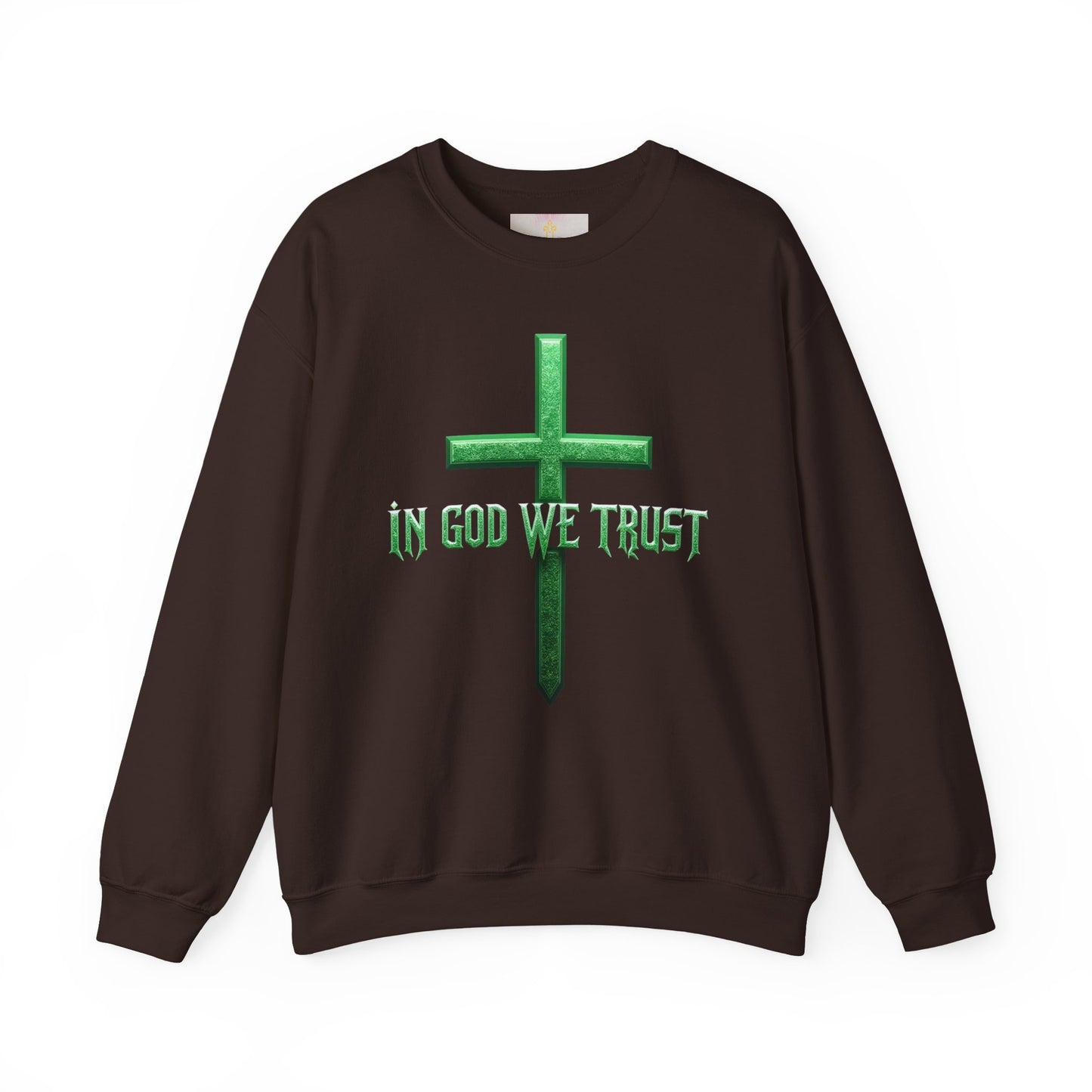 Trust in God – Men’s Bold Christian Sweatshirt with Cross Emblem