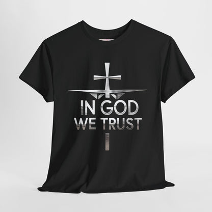 In God We Trust | Men’s Christian T-Shirt with Scripture Back Print