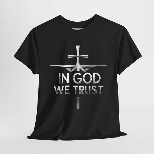 In God We Trust | Men’s Christian T-Shirt with Scripture Back Print