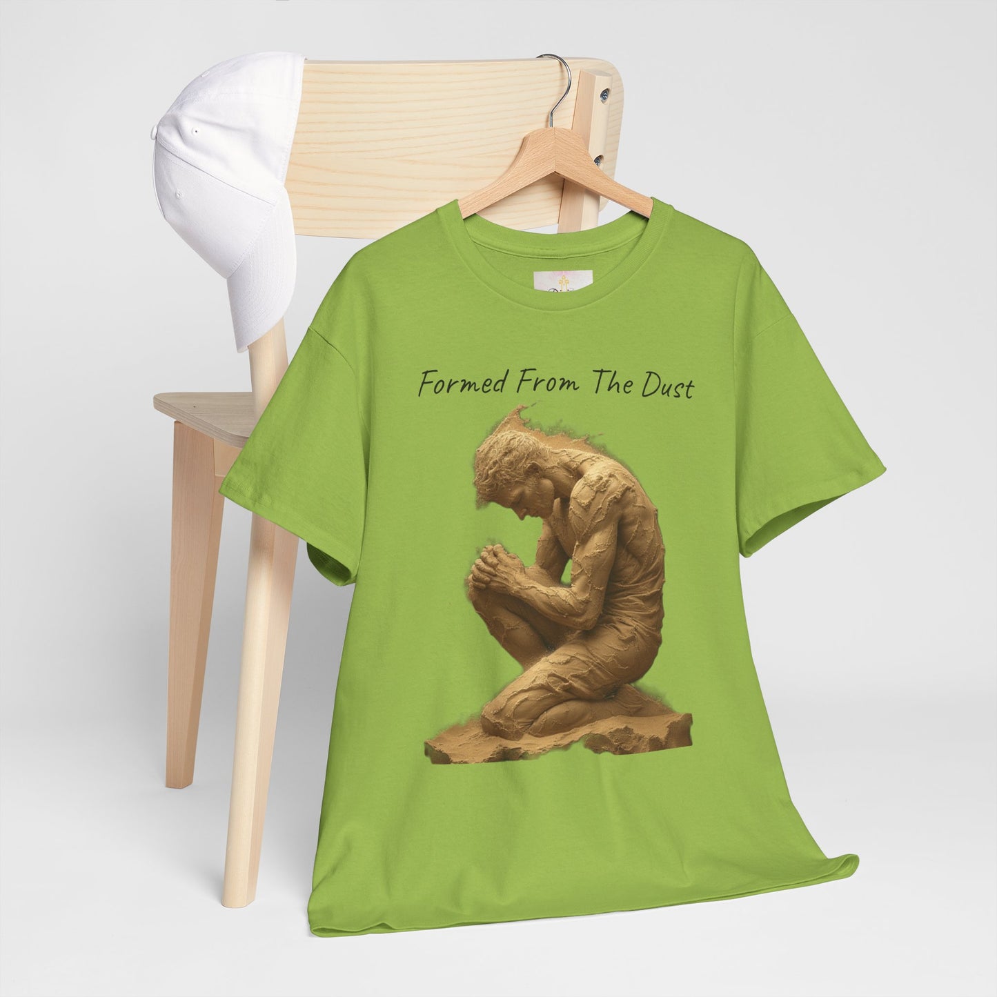 Formed from the Dust | Men’s Christian T-Shirt with Genesis 2:7 (Dark Lettering)