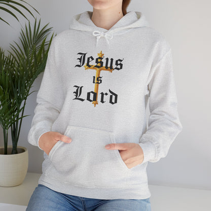 Women’s “Jesus is Lord” Christian Hoodie – Faith Statement Pullover with Cross