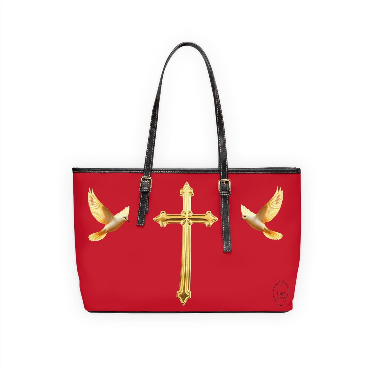 Faith, Peace, and Renewal Shoulder Bag in Red